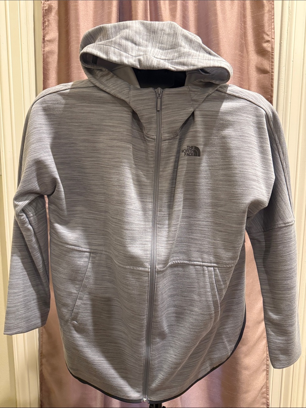 The North Face Women’s Light Gray Full-Zip Hoodie Performance Jacket